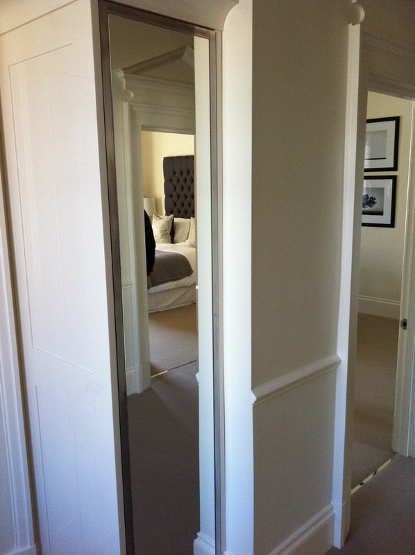 Full-length wardrobe mirror fitted in Finchley Central home