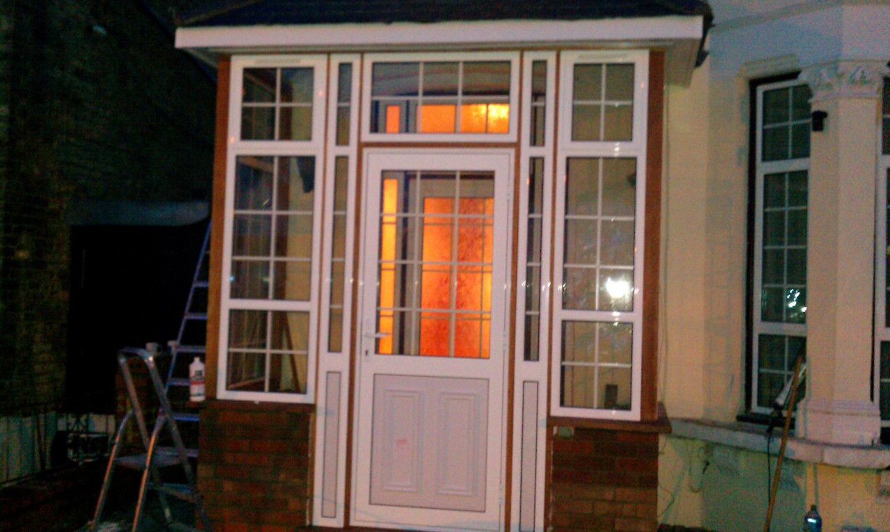 uPVC porch with Georgian bar glazing installed in Finchley Central